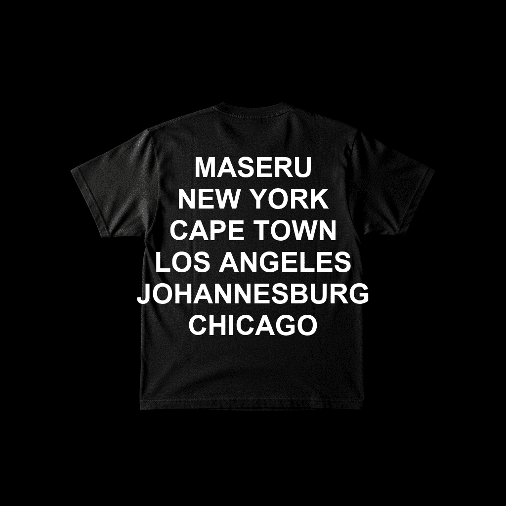 Cities Tee — Black (Back)